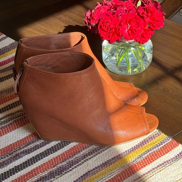 Nine West Open Toe Wedge Bootie 8 - Picture 2 of 7